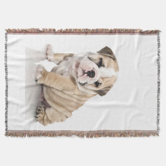 Cute Puppy Bulldog Sad Deken (Voorkant)