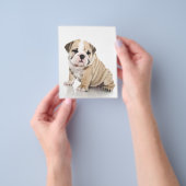 Cute Puppy Bulldog Sad Flyer (Hand)