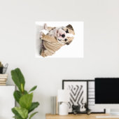 Cute Puppy Bulldog Sad Poster (Thuiskantoor)