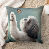 Cute Puppy & Butterfly Decorative Throw Pillow  Kussen (Deken)