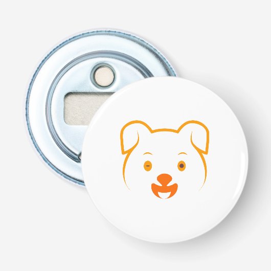 Cute Puppy Button Flesopener (Voorkant)