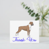 Cute Puppy Cartoon Boxer Dog Hartelijk dank Briefkaart (Staand voorkant)
