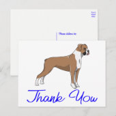Cute Puppy Cartoon Boxer Dog Hartelijk dank Briefkaart (Voorkant / Achterkant)