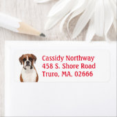 Cute Puppy Cartoon Dog Lover Boxer Etiket (Insitu)