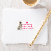 Cute Puppy Cartoon Dog mam Golden Retriever Label (Insitu)