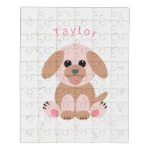 Cute Puppy Cartoon Dog Pastel Aangepast Neutraal