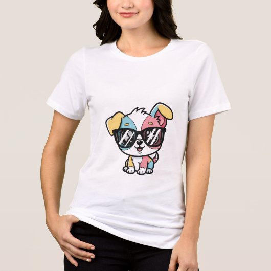 cute puppy cartoon t-shirt (Voorkant)
