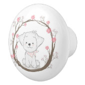 Cute Puppy Ceramic Knob. Keramische Knop (Rechts)