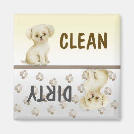 Cute Puppy Clean Dirty Dishwasmachine Magneet