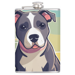 Cute Puppy designed thermal flask Heupfles