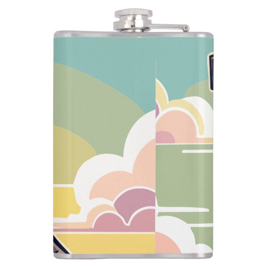Cute Puppy designed thermal flask  Heupfles (Achterkant)