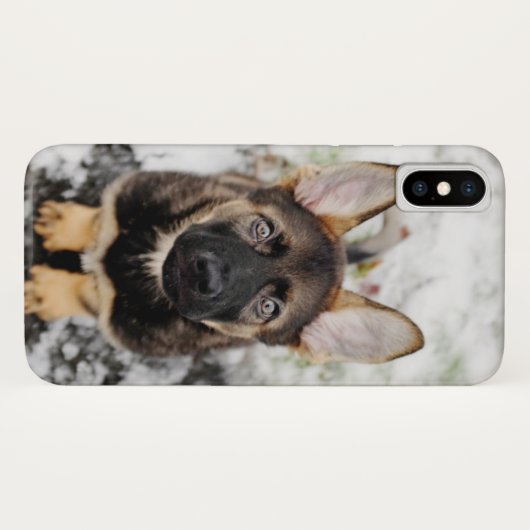 Cute Puppy die omhoog kijkt Case-Mate iPhone Case (Achterkant (horizontaal))