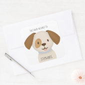 Cute Puppy Dit boek behoort tot Vierkante Sticker (Envelop)