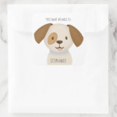 Cute Puppy Dit boek behoort tot Vierkante Sticker (Tas)