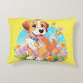 Cute Puppy Dog Accent Kussen (Achterkant)