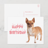 Cute Puppy Dog Bday Funny Chihuahua Birthday Briefkaart (Voorkant / Achterkant)