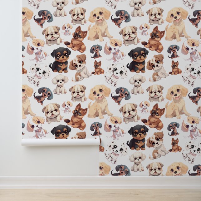 Cute Puppy Dog Behang (Applicatie)