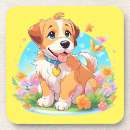 Cute Puppy Dog Bier Onderzetter