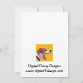 Cute Puppy Dog Birthday Kaart (Achterkant)