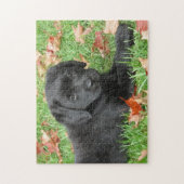 Cute Puppy Dog Black Labrador Retriever Legpuzzel (Verticaal)