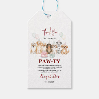Cute Puppy Dog Boy 1st Birthday | Pawty Time First Cadeaulabel