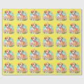 Cute Puppy Dog Cadeaupapier (Vlak)