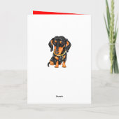 Cute Puppy Dog Cartoon Dachshund Birthday Kaart (Achterkant)