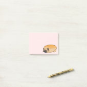 Cute Puppy Dog Cartoon Funny Pug Post-it® Notes (Op bureau)