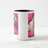 Cute Puppy Dog Chug Roze Sheets Coffee Mok (Midden)