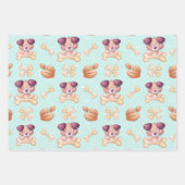 Cute Puppy Dog en Dog House Boy Inpakpapier Vel (Voorkant 2)