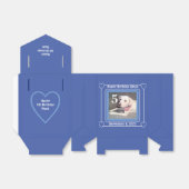 Cute Puppy Dog Foto Birthday Number 5 Blue Bedankdoosjes (Uitgevouwen)