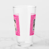 Cute Puppy Dog Foto Birthday Nummer 5 Roze Glas (Rechts)