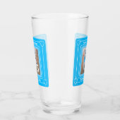 Cute Puppy Dog Foto Happy Birthday Number 5 Blue Glas (Rechts)