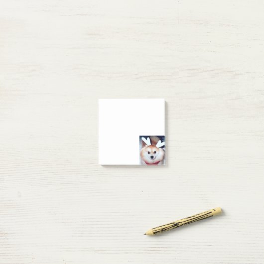 Cute Puppy Dog Foto Pommeren Post-it® Notes (Op bureau)