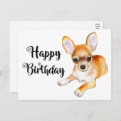 Cute Puppy Dog Funny Chihuahua Birthday Briefkaart (Voorkant / Achterkant)