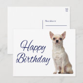Cute Puppy Dog Funny Chihuahua Birthday Briefkaart (Voorkant / Achterkant)
