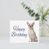 Cute Puppy Dog Funny Chihuahua Birthday Briefkaart (Staand voorkant)