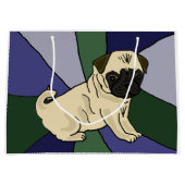 Cute Puppy Dog Gift Bag Large Cadeautasje (Voorkant)