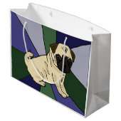 Cute Puppy Dog Gift Bag Large Cadeautasje (Achterkant Gekanteld)
