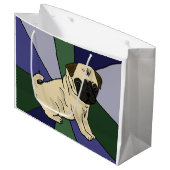 Cute Puppy Dog Gift Bag Large Cadeautasje (Voorkant Gekanteld)