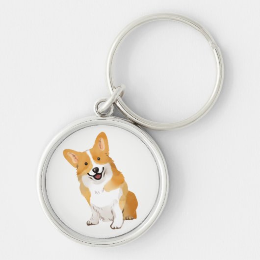 Cute Puppy Dog Gift Pembroke Welsh Corgi Sleutelhanger (Voorkant)