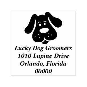 Cute Puppy Dog Groomer Stamp Zelfinktende Stempel