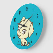 Cute Puppy Dog Illustratie Grote Klok (Hoek)