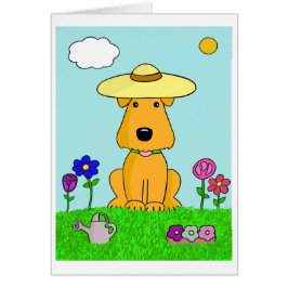 Cute Puppy Dog in de tuinkaart