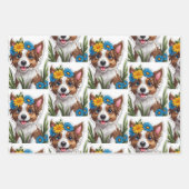 Cute Puppy Dog Inpakpapier Vel (Voorkant 3)