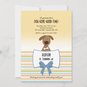 Cute Puppy Dog Invitation Kaart