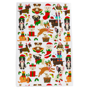 Cute Puppy Dog Kerstmis Medium Cadeauzakje