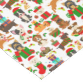 Cute Puppy Dog Kerstmis Tafelkleed (Gekanteld)