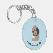 Cute puppy dog keychain (Voorkant Links)