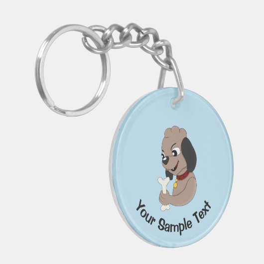 Cute puppy dog keychain (Voorkant Links)